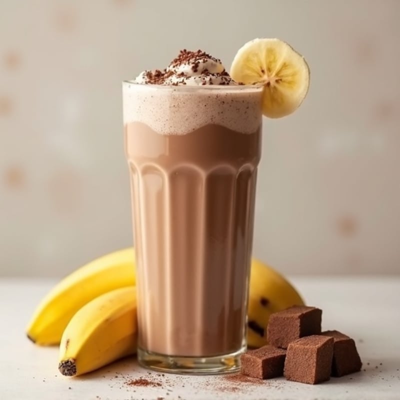 Creamy Chocolate Banana Protein Shake