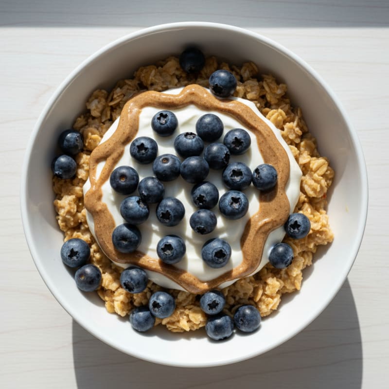 Egg White Oatmeal with Greek Yogurt and Berries