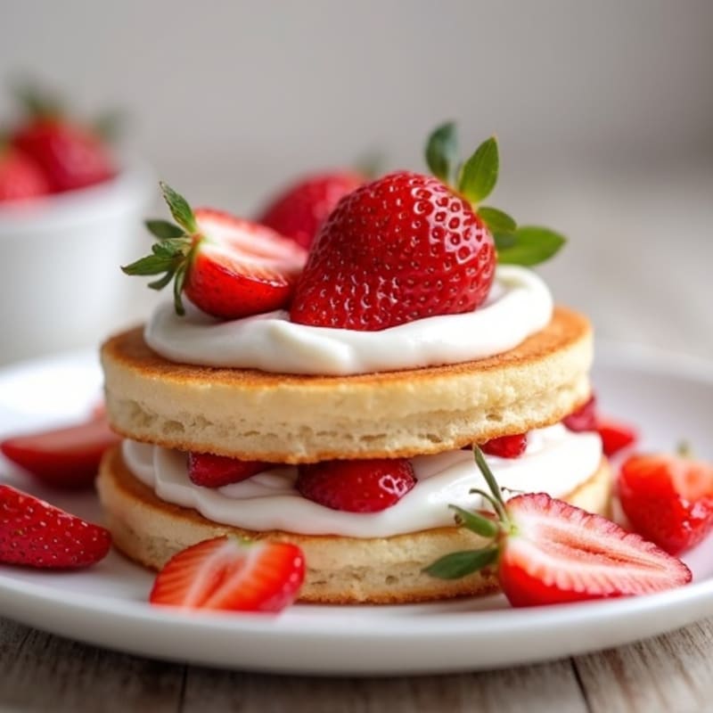 Fresh Strawberry Almond Flour Shortcakes with Creamy Coconut Topping