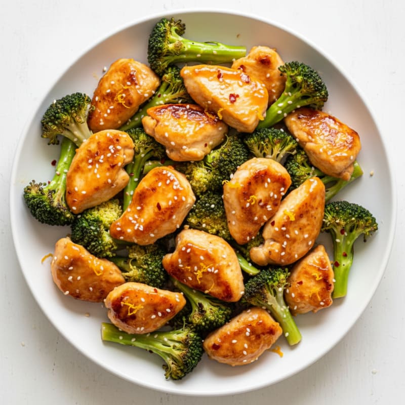Orange-Glazed Chicken with Broccoli
