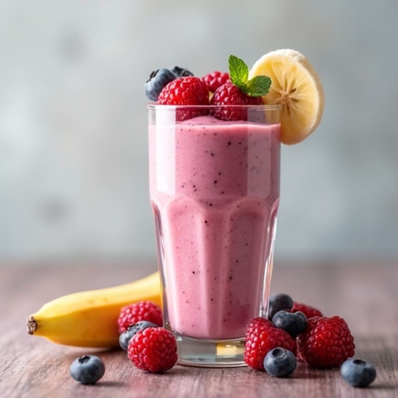 Creamy Fruit Smoothie with Protein Powder