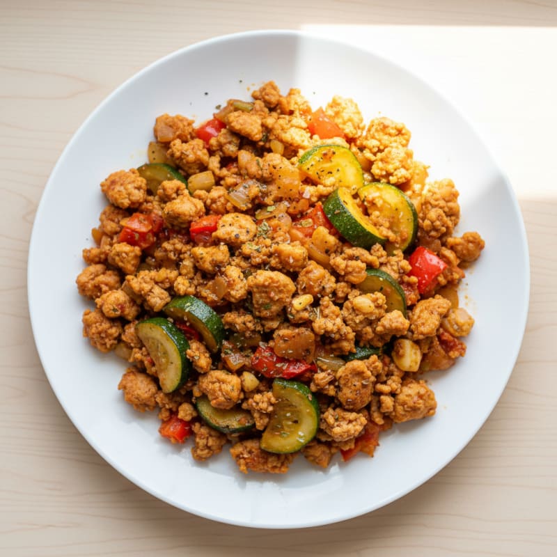 Savory Ground Turkey and Vegetable Skillet