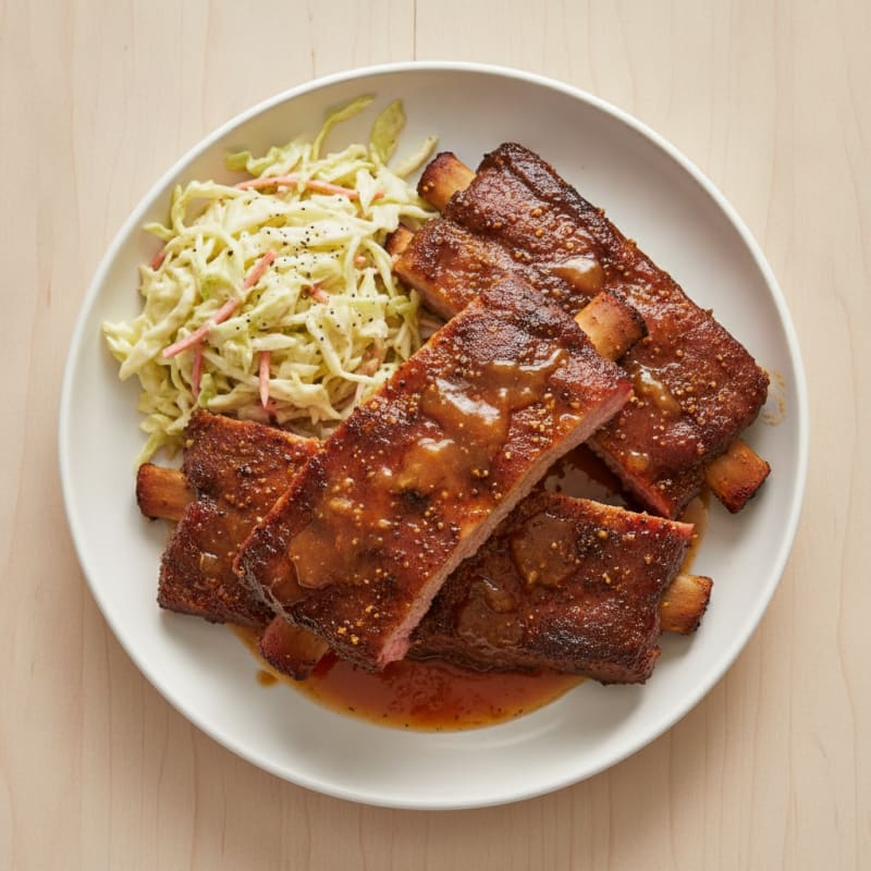 Smoked BBQ Ribs with Tangy Glaze