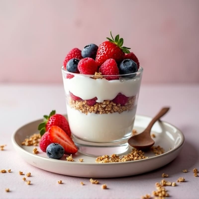 Creamy Greek Yogurt Protein Parfait with Mixed Berries