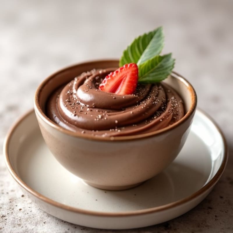 Silky Chocolate Protein Pudding with Almond Butter Swirl