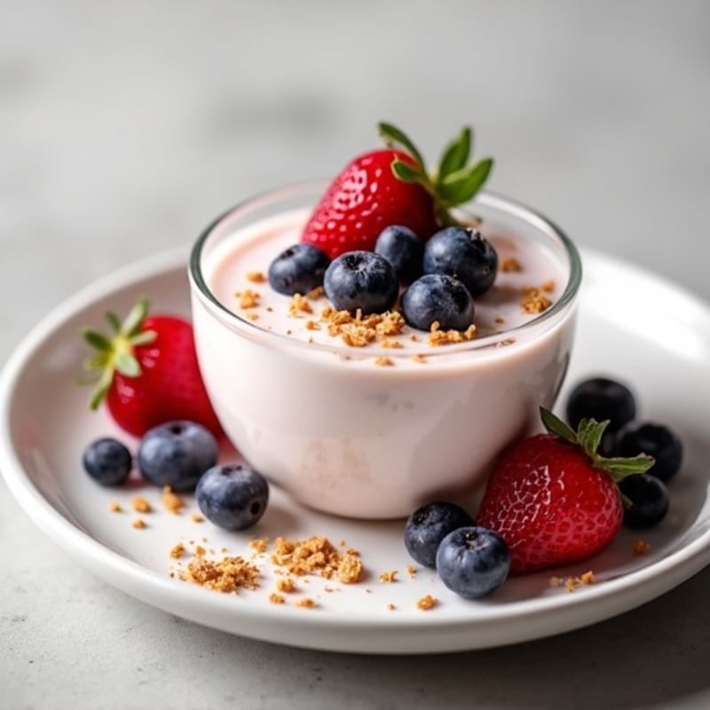Silky Greek Yogurt Protein Pudding with Berries