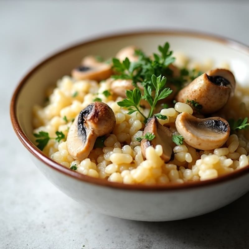 Mushroom and Herb Creamy Risotto