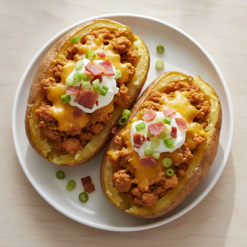 Bacon Cheddar Stuffed Potatoes
