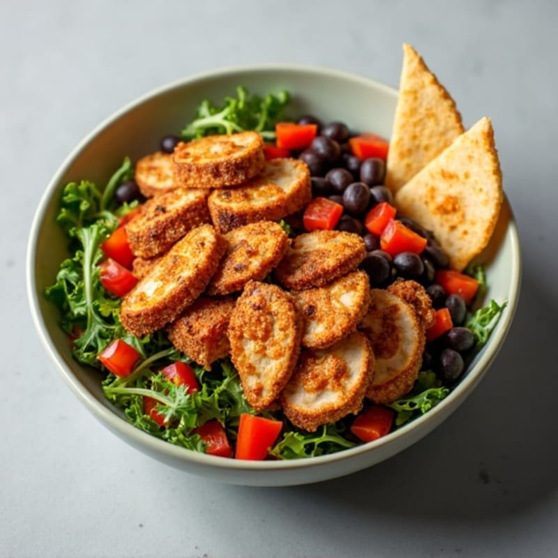 Crispy Chicken and Black Bean Power Bowl with Fresh Salsa