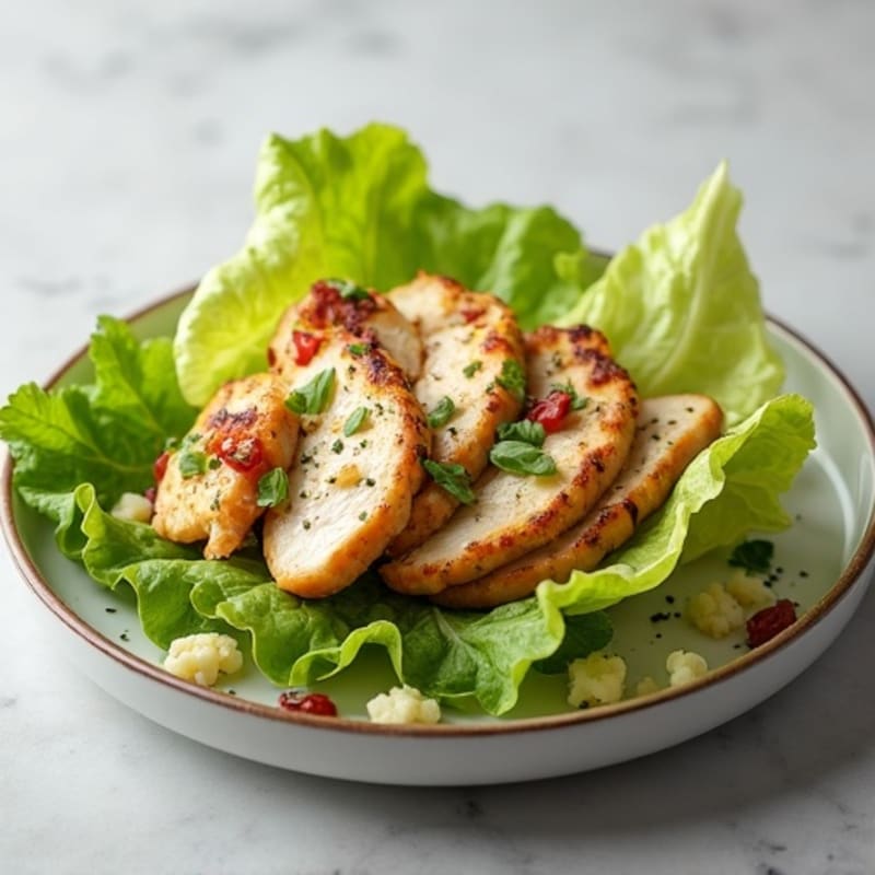 Crispy Grilled Chicken Caesar Lettuce Wrap