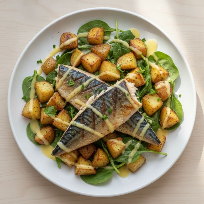 Pan-Seared Mackerel with Roasted Potatoes