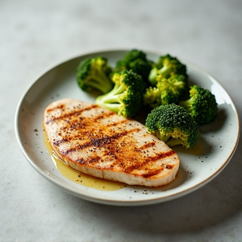 Seared Turkey Breast with Roasted Broccoli