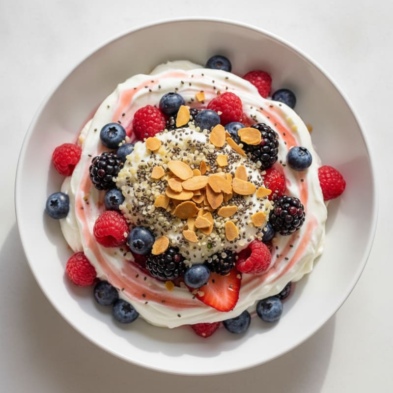 Creamy Greek Yogurt Protein Parfait with Berries