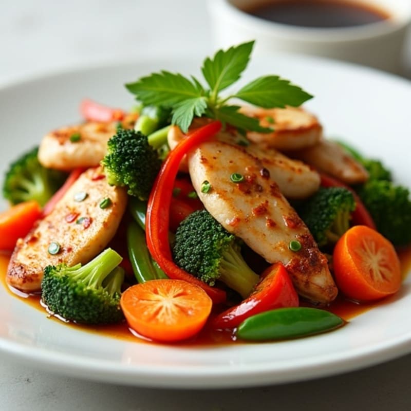 Garlic-Ginger Chicken Stir-Fry with Crisp-Tender Vegetables