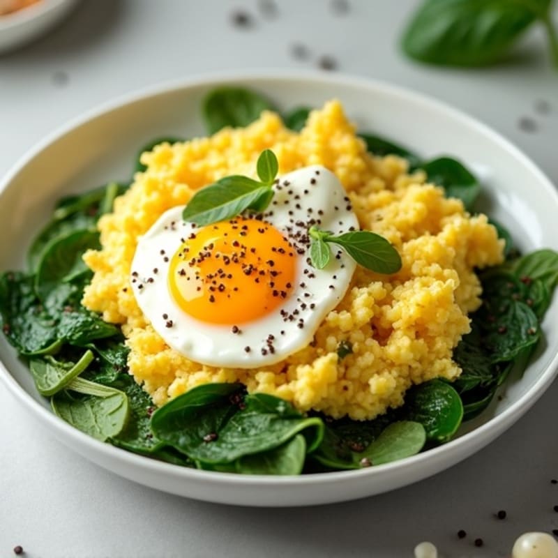 Protein-Packed Scrambled Eggs with Sautéed Greens