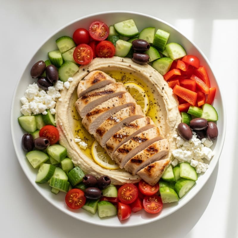 Mediterranean Hummus Vegetable Platter