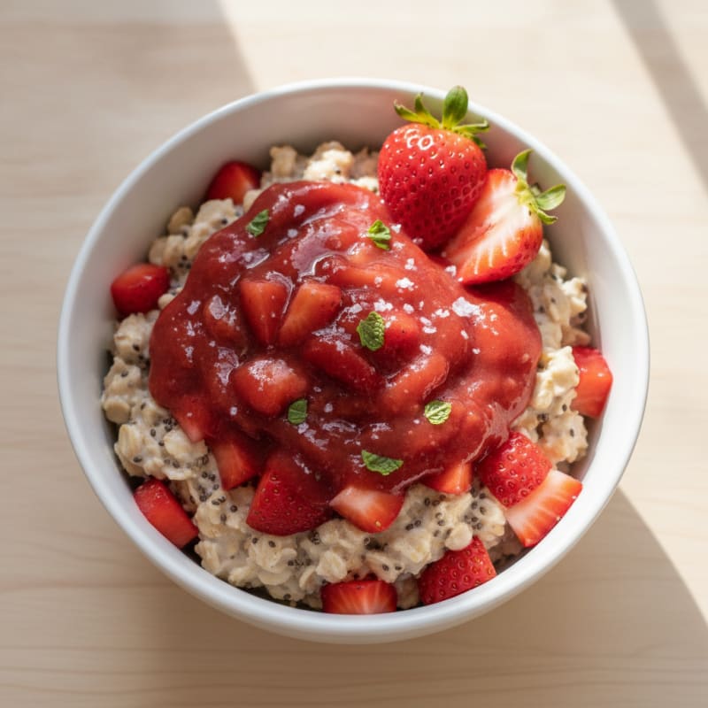 Strawberry Shortcake Overnight Oats
