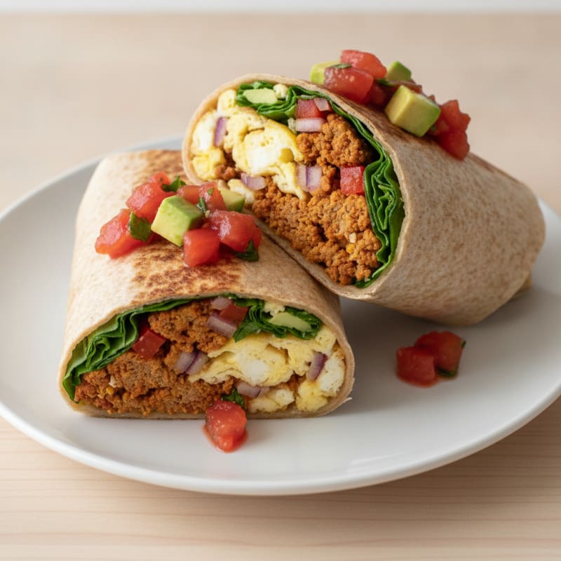 Hearty Chorizo and Egg Breakfast Burrito