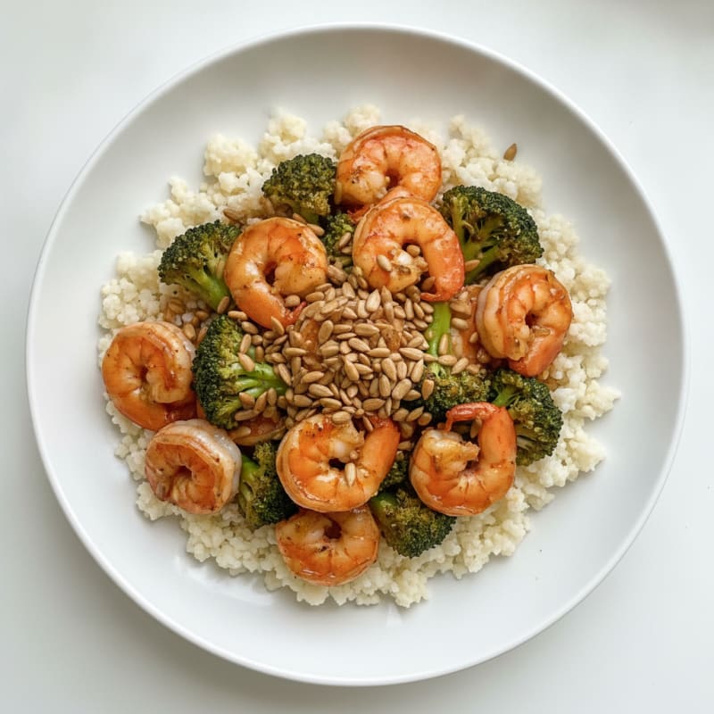 Shrimp and Broccoli Stir-Fry with Cauliflower Rice