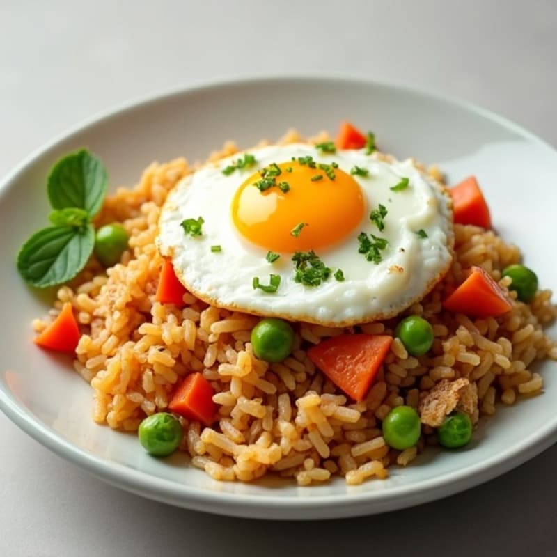 Healthy Chicken Fried Rice with Crisp Vegetables