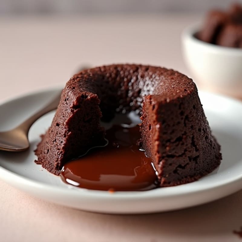 Protein-Rich Molten Dark Chocolate Cake
