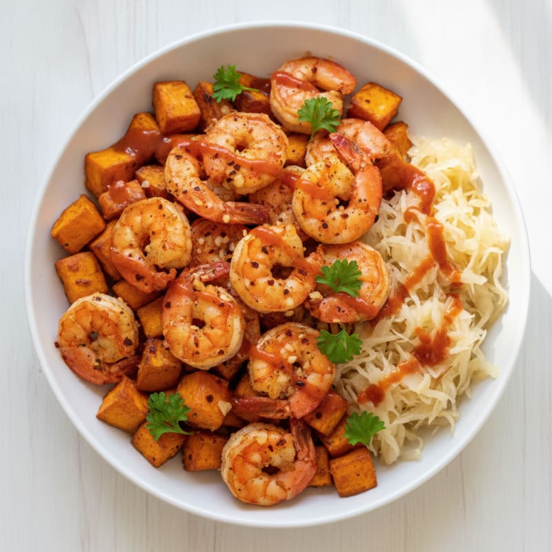 Spicy Shrimp and Sweet Potato Bowl