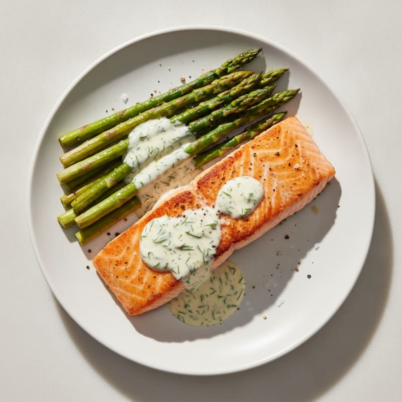 Pan-Seared Salmon with Lemon-Dill Sauce
