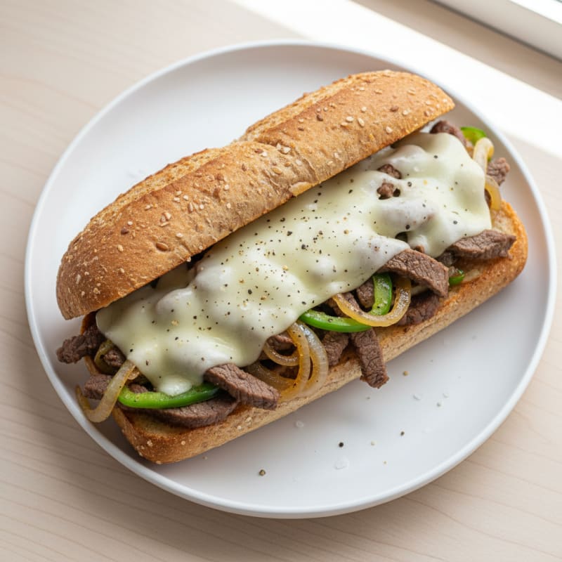 Tender Philly Steak and Caramelized Onion Sandwich