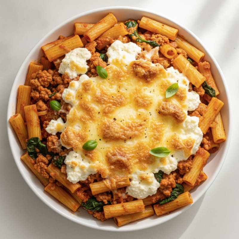 Classic Baked Ziti with Ricotta