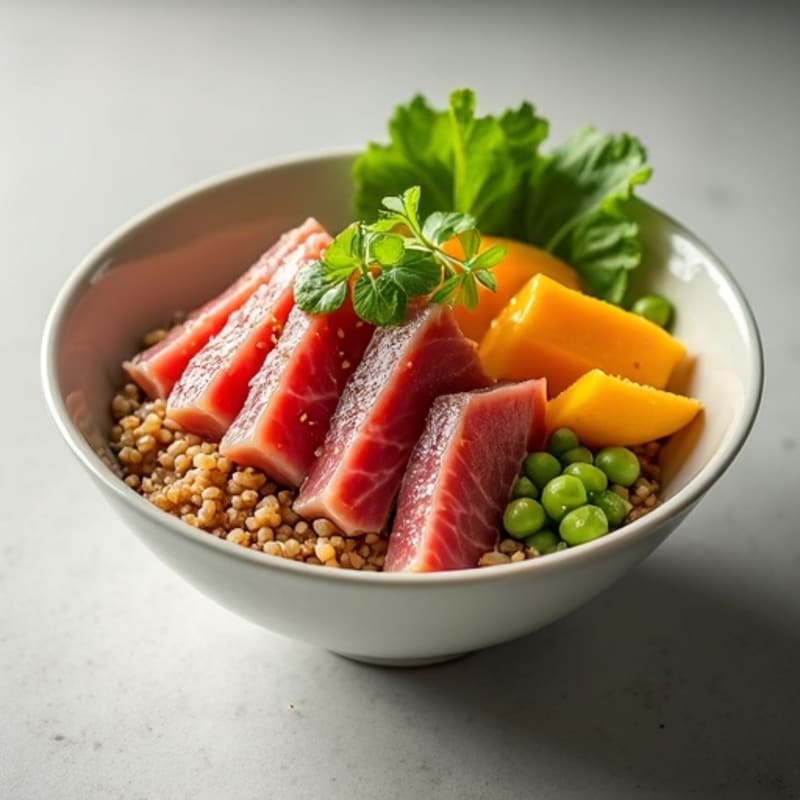 Fresh Ahi Tuna Poke Bowl with Mango