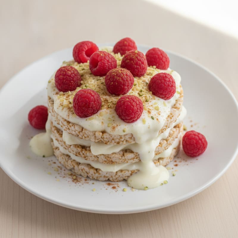 Protein-Packed Rice Cakes with Berries