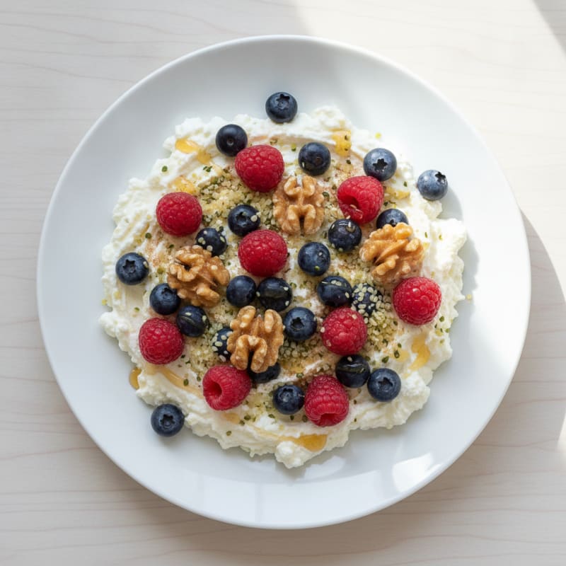 Whipped Cottage Cheese with Berries