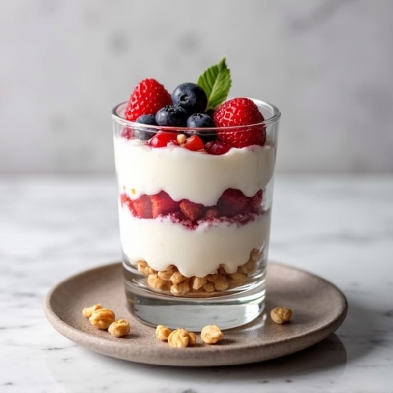 High-Protein Yogurt Parfait with Mixed Nuts