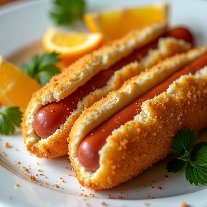 Crispy Baked Turkey Dogs with Golden Cornmeal Crust