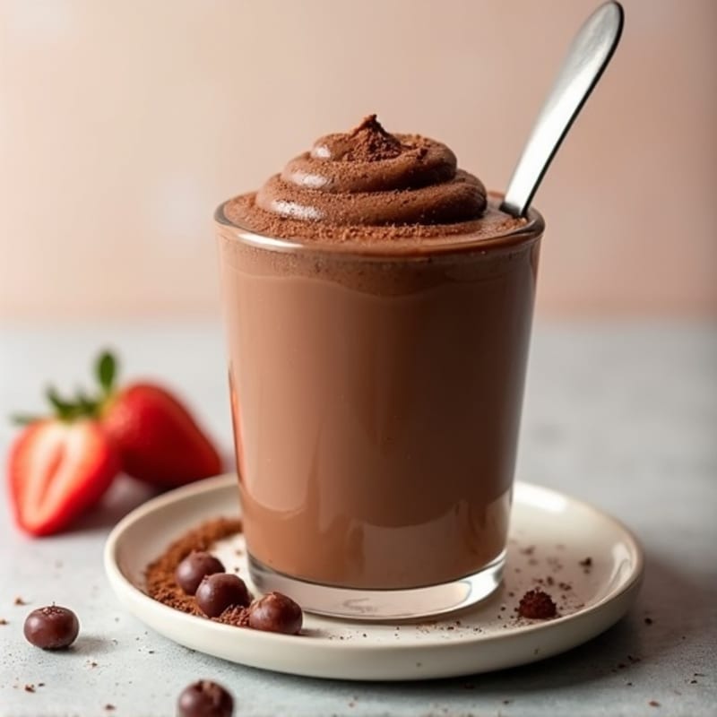 Silky Chocolate Protein Pudding with Almond Butter