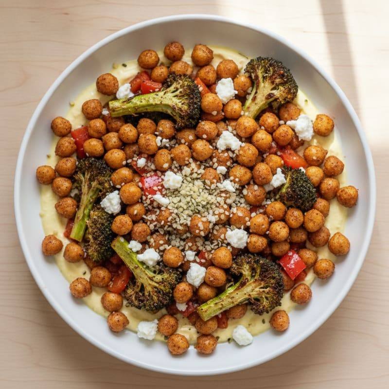 Roasted Vegetable and Chickpea Bowl