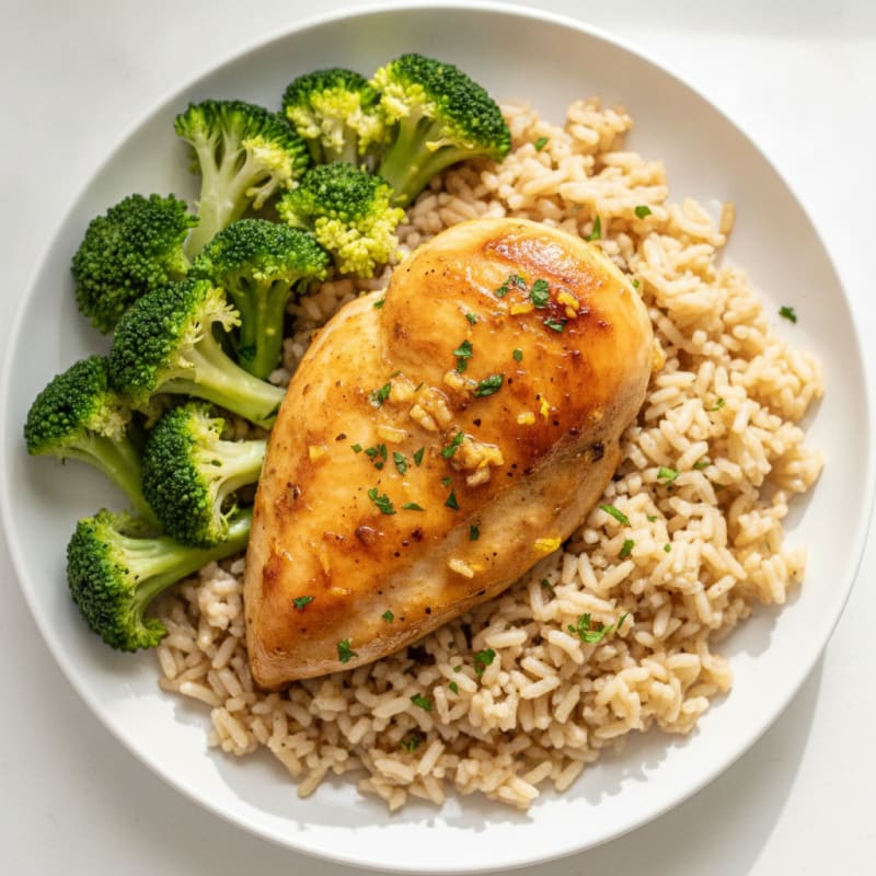 Lemon Herb Roasted Chicken with Rice