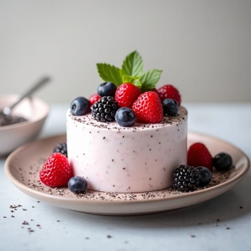 Greek Yogurt Protein Mousse with Berries