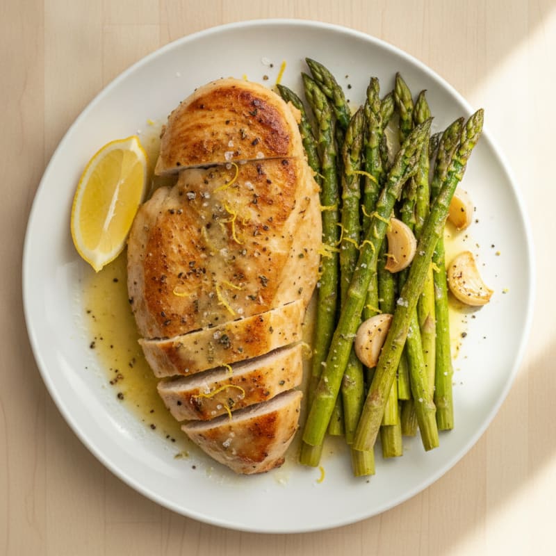 Lemon Herb Chicken with Roasted Asparagus
