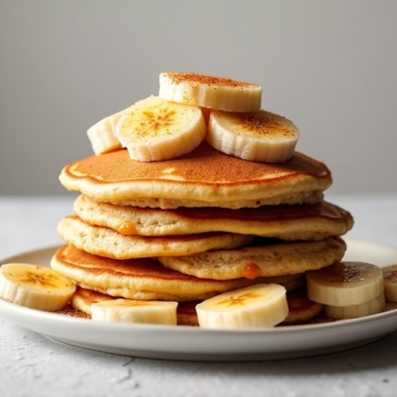 Fluffy Protein Pancakes with Warm Cinnamon Bananas