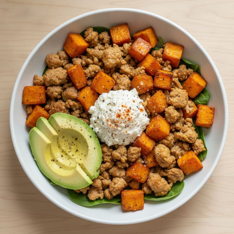 Ground Turkey Sweet Potato Power Bowl