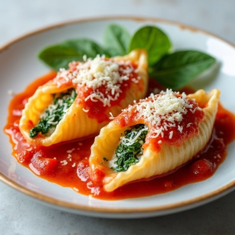 Healthy Spinach & Ricotta Stuffed Shells