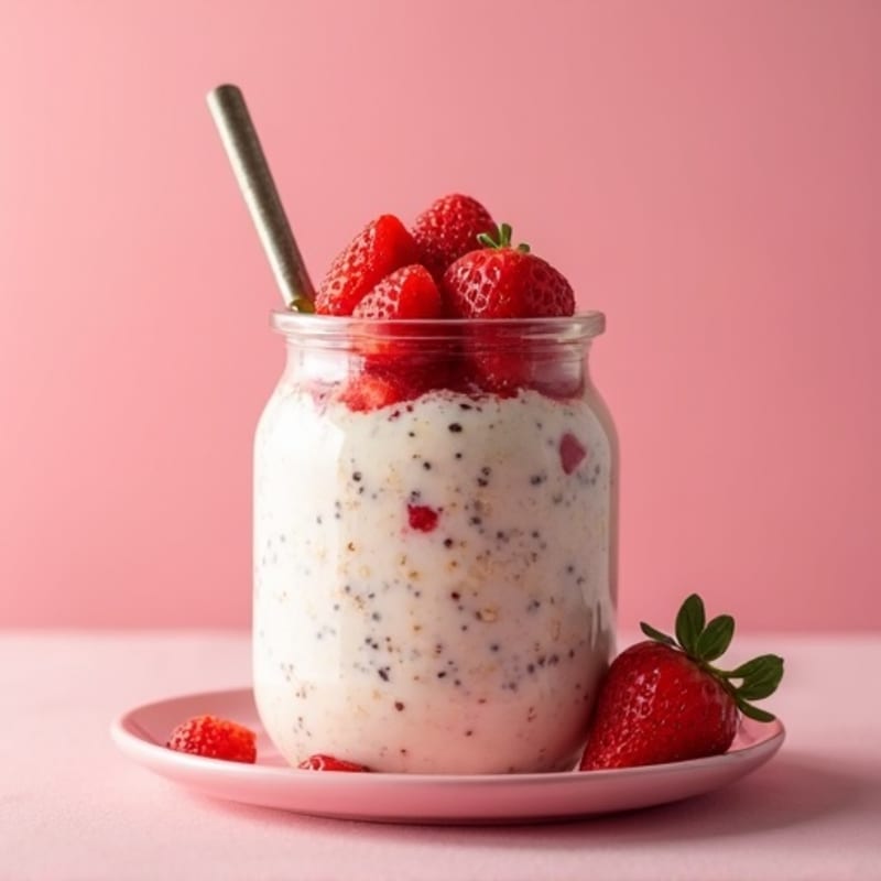 Creamy Strawberry Overnight Oats