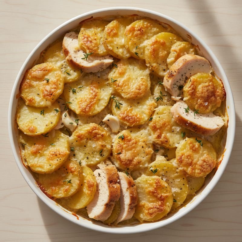 Garlic Herb Potato Gratin Bake