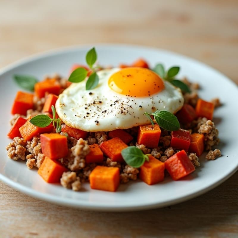 Savory Ground Turkey and Sweet Potato Hash