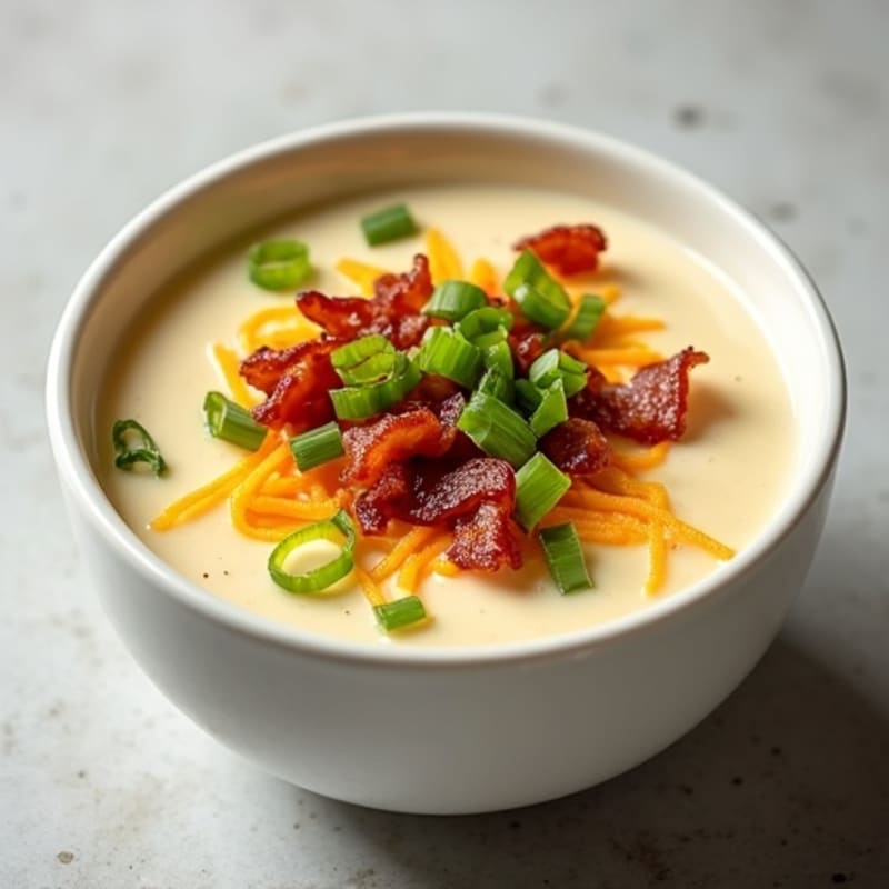 Healthy Creamy Loaded Potato Soup