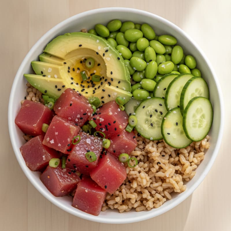 Ahi Tuna Hawaiian Poke Bowl