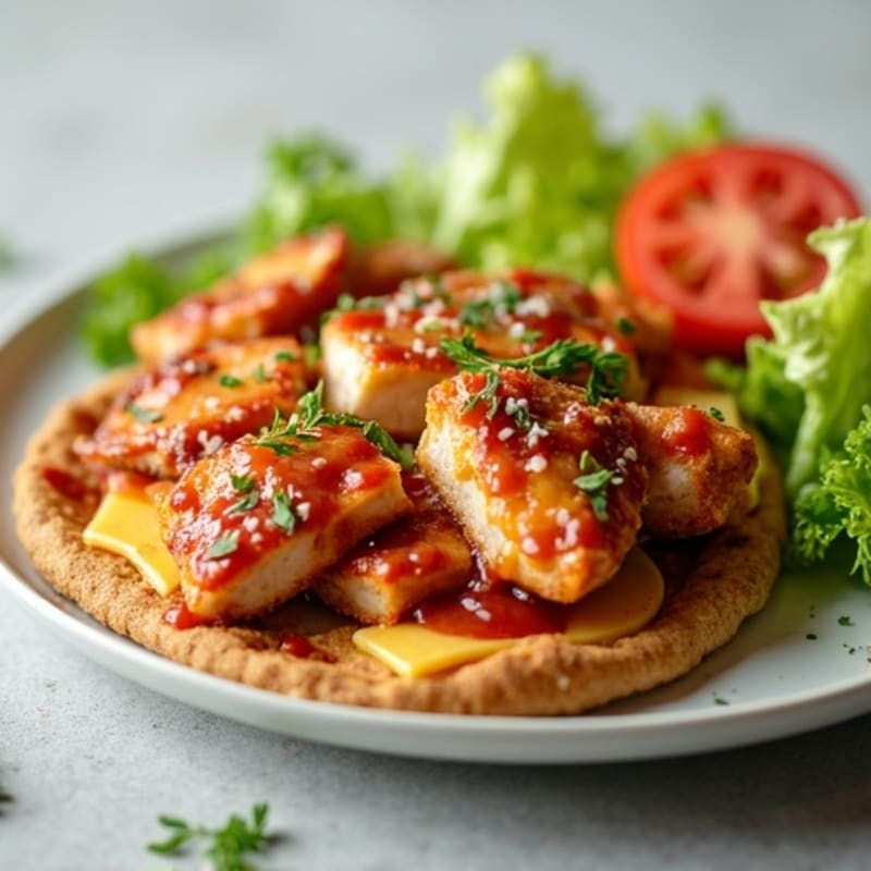 Crispy BBQ Ranch Chicken Flatbread