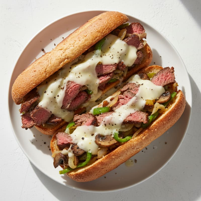Classic Philly Cheesesteak Sandwich