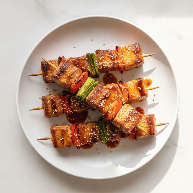Spicy Gochujang Pork Belly Skewers